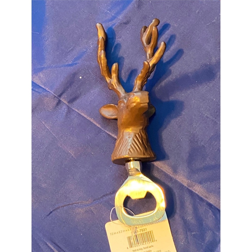 New Reindeer Bottle Opener Christmas Home for the Holiday Place & Time NWT Metal - Picture 3 of 6